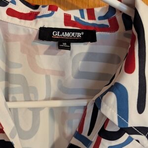 Glamour Multicolor Patterned Blouse